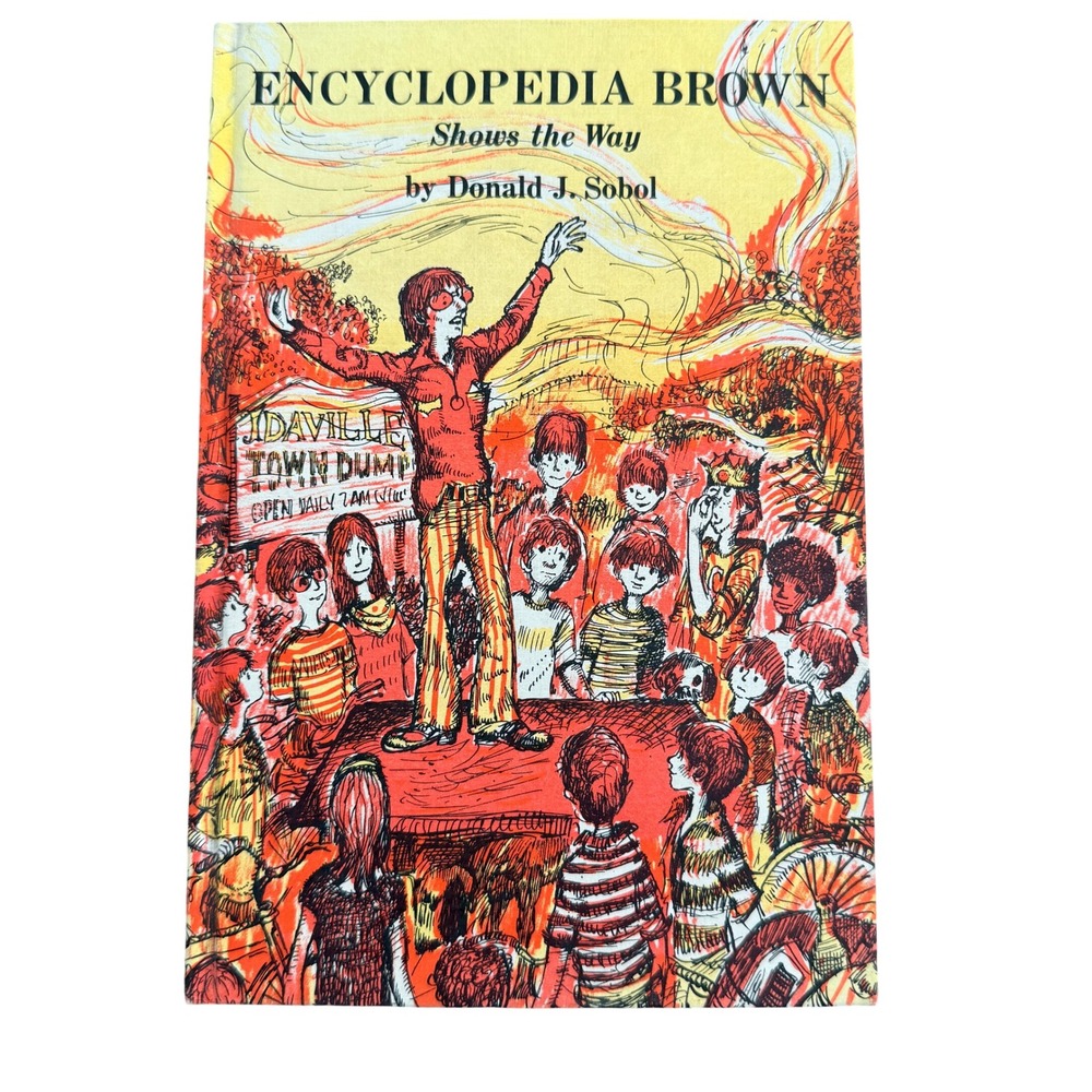 Weekly Reader Kids Book Encyclopedia Brown Shows the Way OS Yellow‎ Vintage 1972